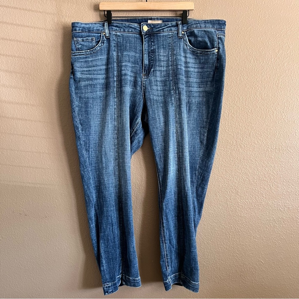 Kut from the Kloth Blue Stevie Straight Leg High Rise Jeans Size 22W